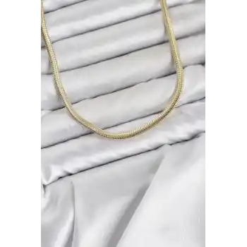 CM Yassı Yılan Zincir Model 60 cm Kadın Kolye