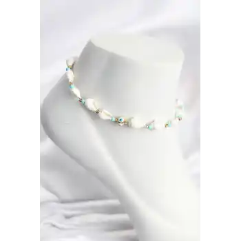Deniz Kabuğu Nazar Boncuğu Detaylı Model Halhal