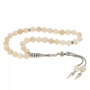 ​Doğaltaş Metal Püsküllü Sedef Taşlı Tesbih