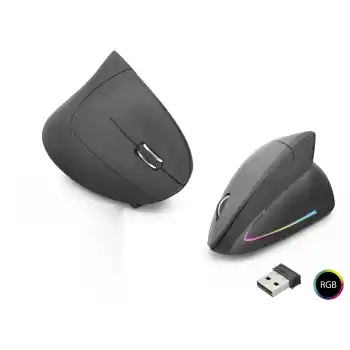 Ergonomik Dikey Mouse Dual Mode 1600 Dpi Sessiz Rgb - Siyah ND1211