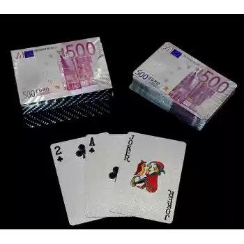 Euro Tasarımlı Gümüş İskambil Oyun Kartı Alk2812