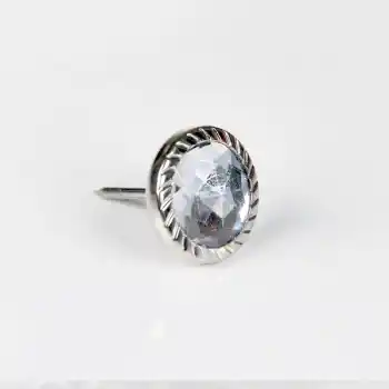 Febko Dekoratif Parlak Taşlı Kabara Raptiye 17 mm - 50 adet