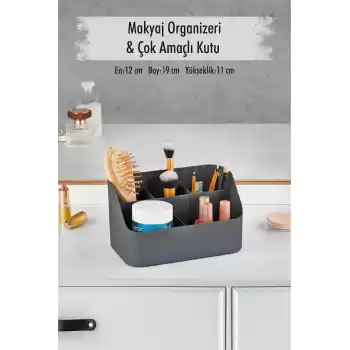 Füme Makyaj Kutusu & Kozmetik Organizeri & Çok Amaçlı Kutu