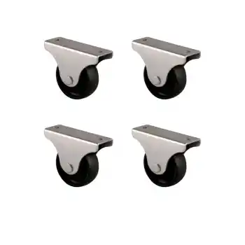 Furç Sabit Teker - 38MM - Siyah HKS229 - 4 Adet