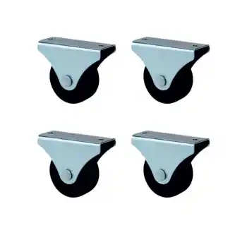 Furç Sabit Teker - 56MM - Siyah HKS231 - 4 Adet