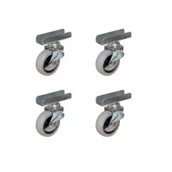 Furç Uzun-Sunta Bilyalı Teker (Frenli) - 20x50 - Gri - 18MM HKS185 - 4 Adet