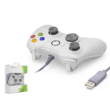 Gamepad Pc Xbox 360 Uyumlu Kablolu - Beyaz ND506W