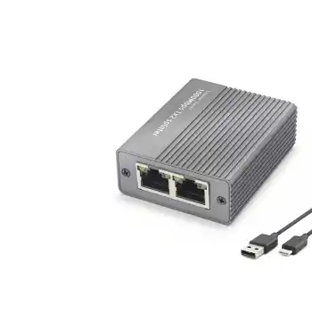 Gigabit Ethernet Switch 3 Port Type-C Güç Girişli - Siyah HDX1412