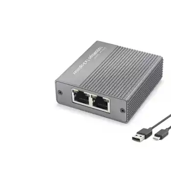 Gigabit Ethernet Switch 4 Port Type C Güç Girişli Gri HDX1413