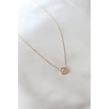 Gold Renk Minimal Kalp Figür Kadın Kolye