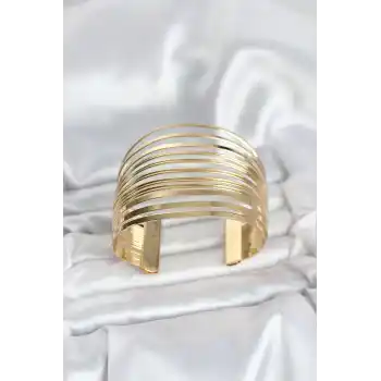 Gold Renk Pirinç Kaburga Model Kadın Bileklik