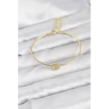 Gold Renk Pirinç Model Kadın Bileklik