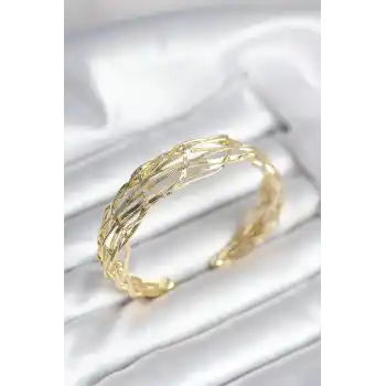 Gold Renk Pirinç Vintage Kadın Bileklik