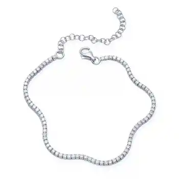 Gümüş 2 mm Su Yolu Kadın Bileklik