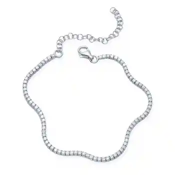 Gümüş 2 mm Su Yolu Kadın Bileklik