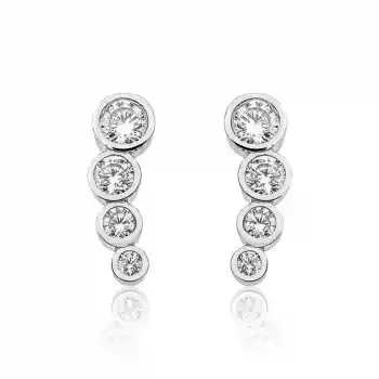 Gümüş 4 Taş Bayan Küpe