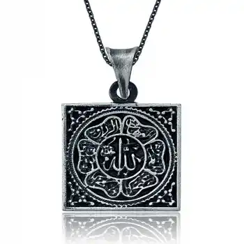 Gümüş Allah Yazılı Kolye