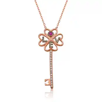 Gümüş Anahtar Bayan Kolye