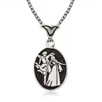 Gümüş Çerkes Erkek Kolye