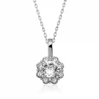 Gümüş Çiçek Kolye