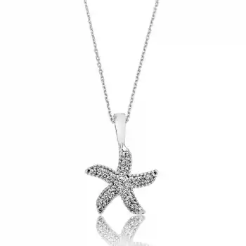 Gümüş Deniz Yıldızı Bayan Kolye