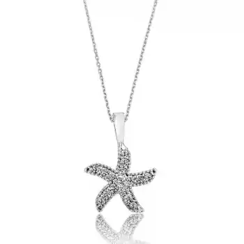 Gümüş Deniz Yıldızı Bayan Kolye