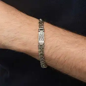 Gümüş Elişi Örgü Gurmet Erkek Bileklik