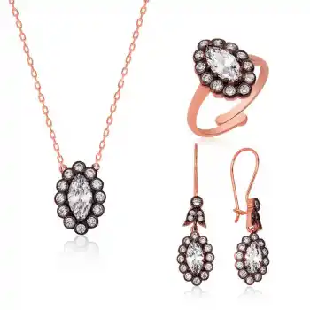 Gümüş Elmas Montür Bayan Set