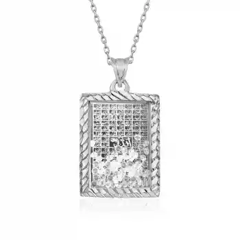 Gümüş Esma’ül Hüsna Yazılı Kolye