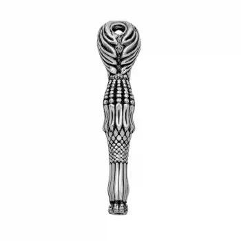 Gümüş Girdap Desenli Tesbih İmamesi