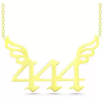 Gümüş Gold 444 Melek Sayısı Kadın Kolye