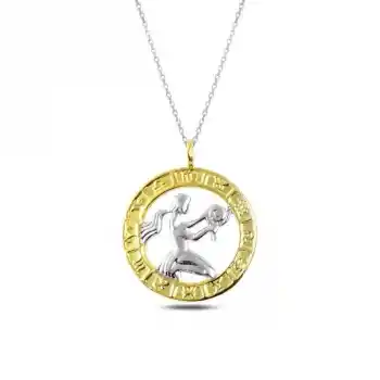 ​Gümüş Gold Başak Burcu Kolye