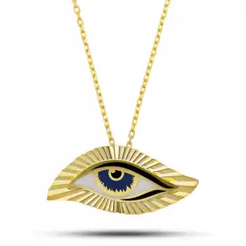 Gümüş Gold Gecenin Gözü Kadın Kolye