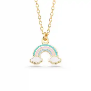 Gümüş Gold Gökkuşağı Kadın Kolye