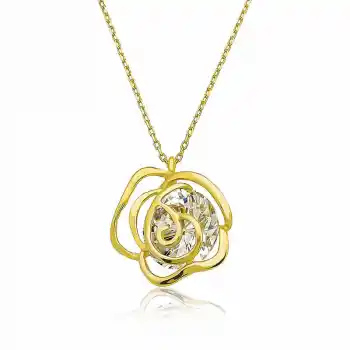 ​Gümüş Gold Gül Kadın Kolye