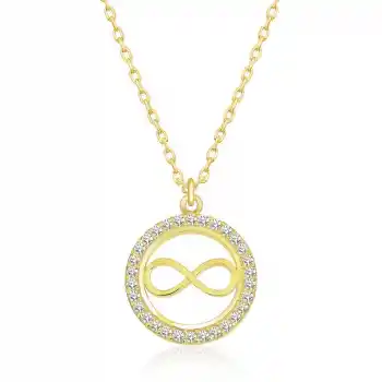 Gümüş Gold Minik Sonsuzluk Bayan Kolye