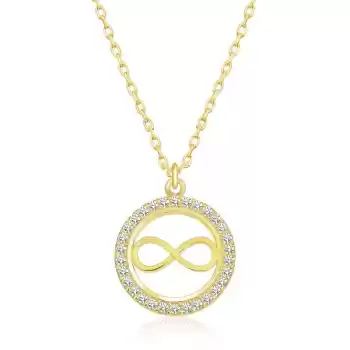 Gümüş Gold Minik Sonsuzluk Bayan Kolye