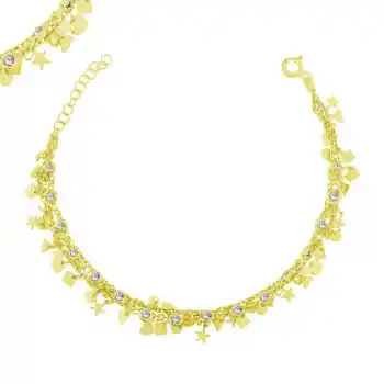 Gümüş Gold Şans Bayan Bileklik