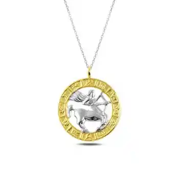 ​Gümüş Gold Yay Burcu Kolye