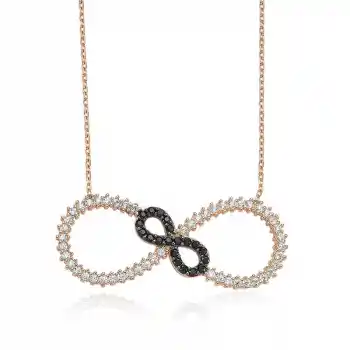 Gümüş İki Sonsuzluk Bayan Kolye