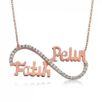 Gümüş İsimli Sonsuzluk Bayan Kolye