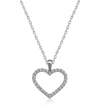 Gümüş Kalp Bayan Kolye