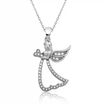 Gümüş Kanatlı Melek Kolye