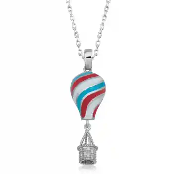 Gümüş Kapadokya Balon Kadın Kolye