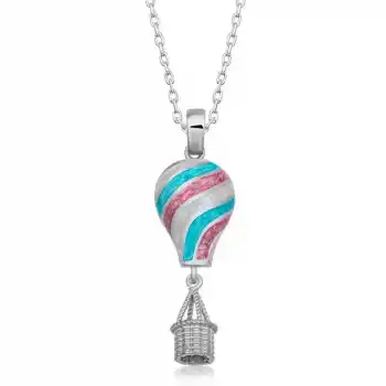 Gümüş Kapadokya Balon Kadın Kolye