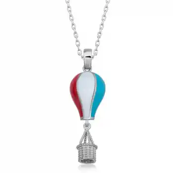 Gümüş Kapadokya Balon Kadın Kolye