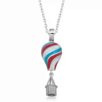 Gümüş Kapadokya Balon Kadın Kolye