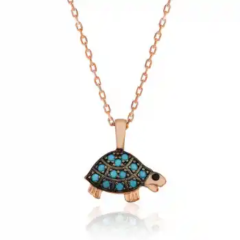 Gümüş Kaplumbağa Bayan Kolye