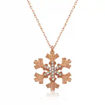 Gümüş Kar Tanesi Bayan Kolye