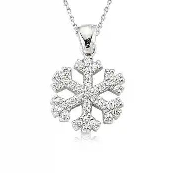 Gümüş Kar Tanesi Bayan Kolye